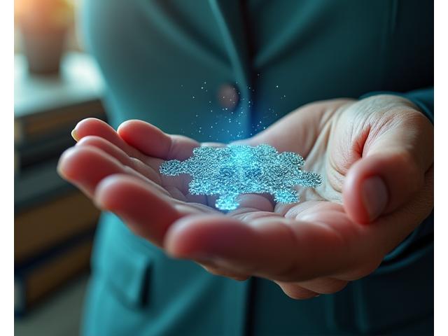 A person engaged in a cognitive activity like reading or puzzling, surrounded by indicators of mental clarity and health.